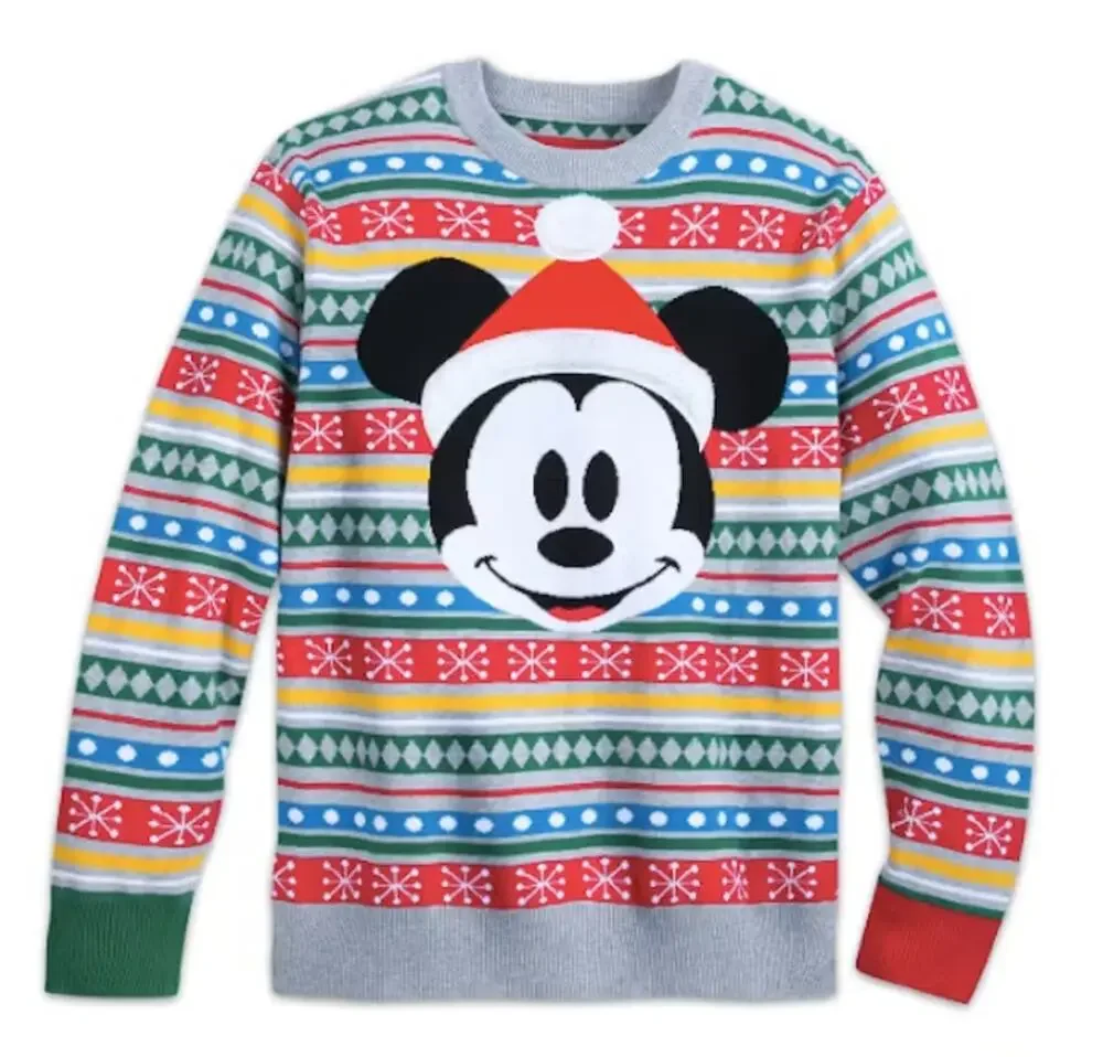 Rare Disney Store 2018 Mickey MOUSE Holiday Christmas Sweater Size medium men’s
